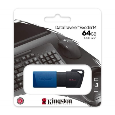 Kingston pendrive Stick DataTraveler Exodia M DTXM 64 GB Speicherstick Blau