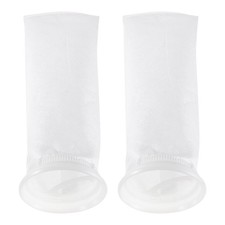 2 Pcs Fish Tank Felt Filter Socks Aquarium Filter Bags 200um White