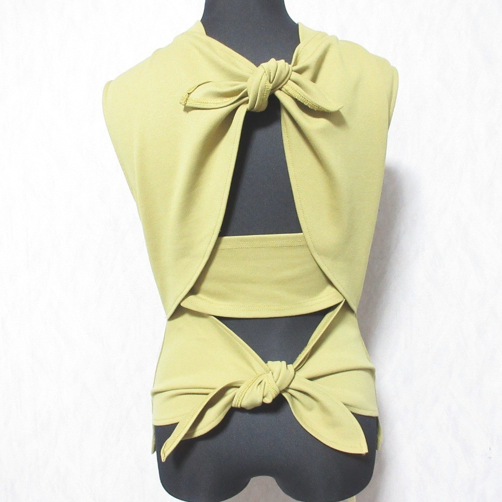 AMERI Sleeveless Back Ribbon Top 028130690 Mustar… - image 2