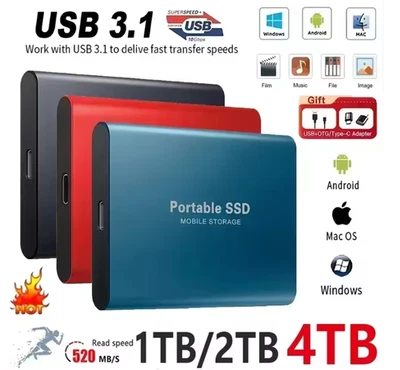 2WIRE HARD DISK ESTERNO ssd portatile veloce usb 3.1 tipo C per pc mac backup dati
