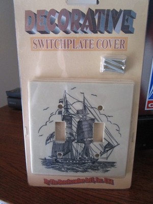 NEW DECORATIVE SWITCHPLATE NAUTICAL SEA SHIP WALL COVER BY BEACHCOMBER