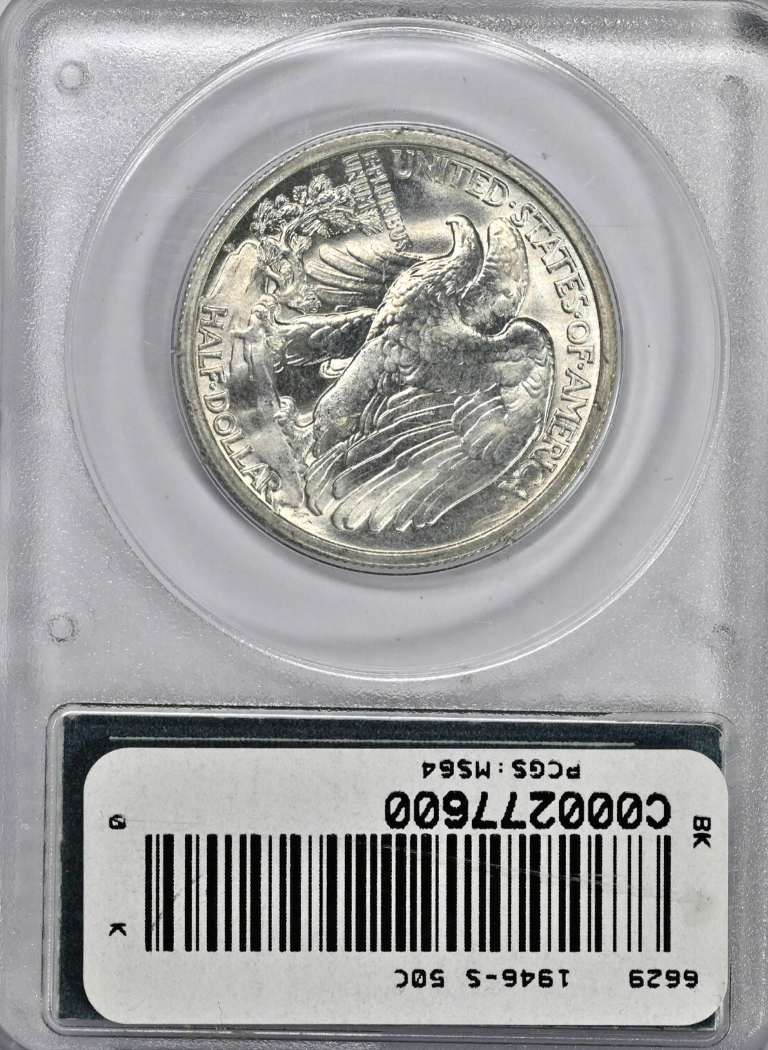 1946-S Walking Liberty MS64 Half Dollar PCGS RATTLER Graded Walker 6629 ...