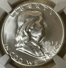 1951 FRANKLIN HALF DOLLAR, PROOF, 50C, NGC, PF 65, PR65