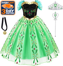 Princess Dress Up for Girls Halloween Cosplay Princess Costume Luxury Green Fanc