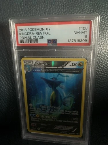 Kingdra Pokémon 2015 Primal Clash 108/160 Reverse Foil PSA 8