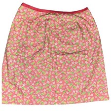 LILLY PULITZER Skirt Pink Pineapple VINTAGE White Label Size 6