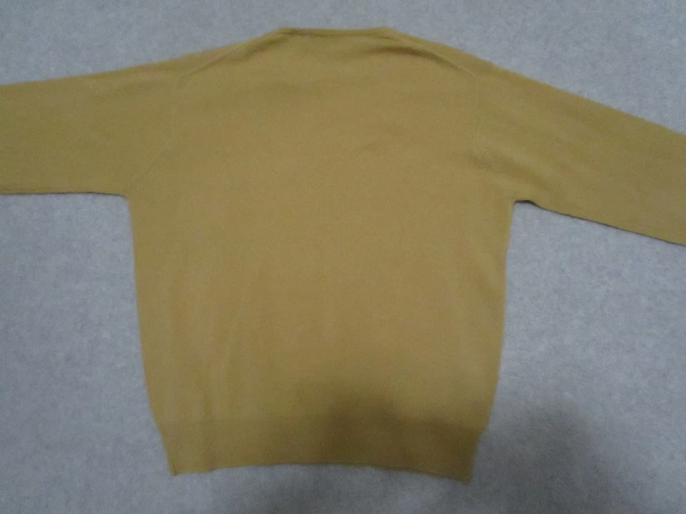 Lord & Taylor Sweater Womens Large Tan 100% Cashmere Two Ply Crewneck - Image 2 of 4