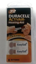 Duracell Easy Tab Hearing Aid Batteries Size 312 16 batteries 
