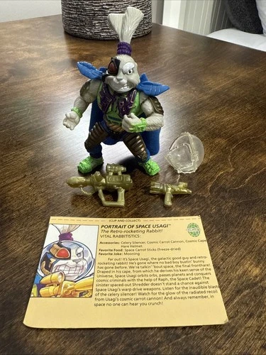 Vintage 1991 TMNT Ninja Turtles Space Usagi 100% Complete W/card