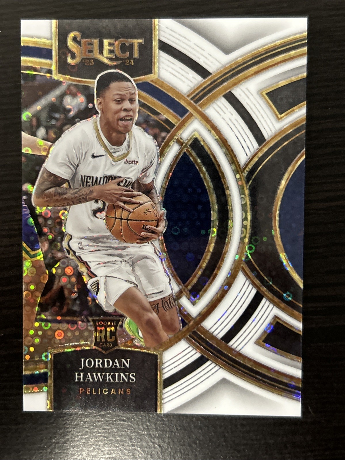 2023-24 Panini Select Premier White Disco Jordan Hawkins /75 RC Pelicans