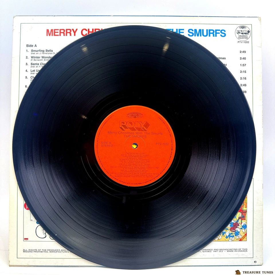 The Smurfs – Merry Christmas With The Smurfs Vinyl (LP, Stereo) - Image 4 of 4