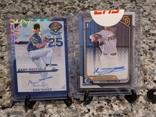 Kash Mayfield Auto Duo Lot 2024 Bowman 1st Chrome Sealed + '25 Panini /49 Jersey
