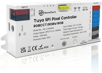 Tuya SPI LED Strip Controller Mic WiFi UART Download APP Control DIY Segmental C