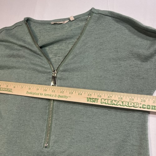 Soft Surroundings Sage Green Half-Zip Pullover Tunic Top Women's Size L Large - Picture 9 of 11