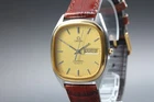 Vintage 1984 *N MINT* OMEGA Seamaster Cal.1425 Gold Day Date Quartz Mens Watch