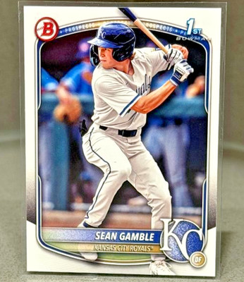 2025 1st Bowman Draft Sean Gamble Paper Base D-178 Kansas City Royals