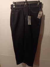 NWT Curve Appeal Jeans High Rise Concealed Comfort Waist Straight Blue 2/ 22