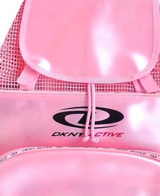 RARE! NWT DKNY Active Pink Mesh & Vinyl Backpack – Sporty  display picture 2