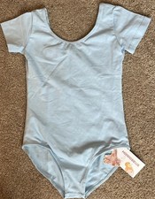 NWT Girl  s Hipposeus Light Blue Leotard. Size 10/12. Double Lined Chest.