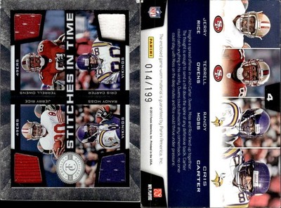 Jerry Rice/Terrell Owens/Randy Moss/Cris Carter Stitches in Time #14/199