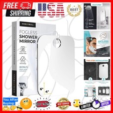 Fogless Shower Mirror for Shaving, No Drill Mount, Compact, 4x6in razor hoo...