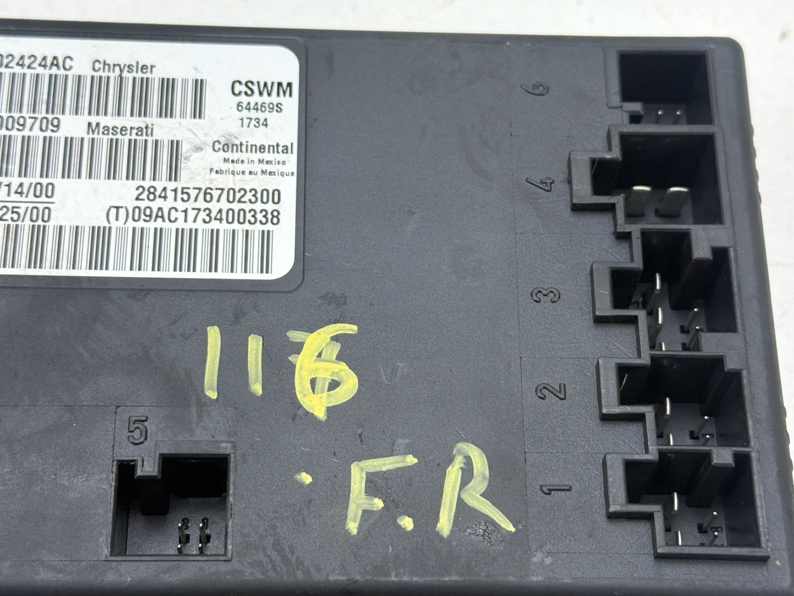Maserati Ghibli 2014-2020 Seat heater control module P/N 68202424AC
