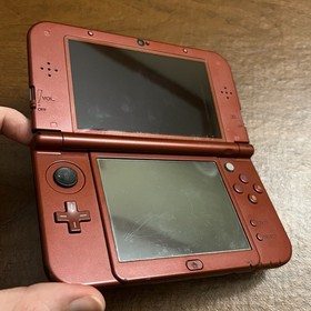 "New" Nintendo 3DS XL TOP IPS - Red Console 4GB W/ Charger Tested Works