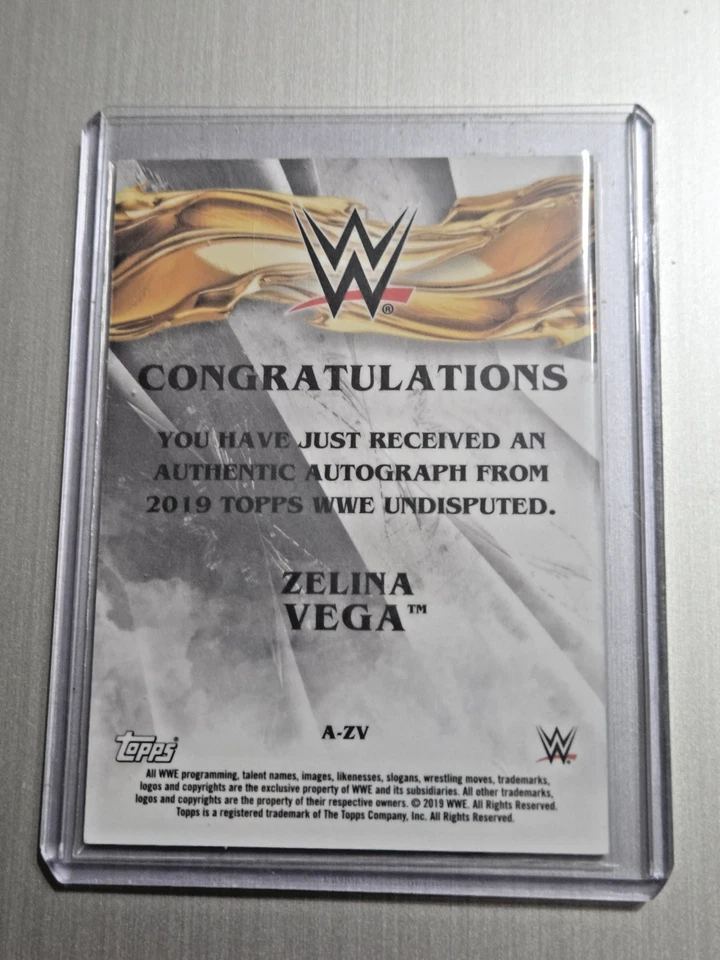 ZELINA VEGA 2018 Topps WWE Undisputed Autographs Green #31/50 - Image 3 of 3