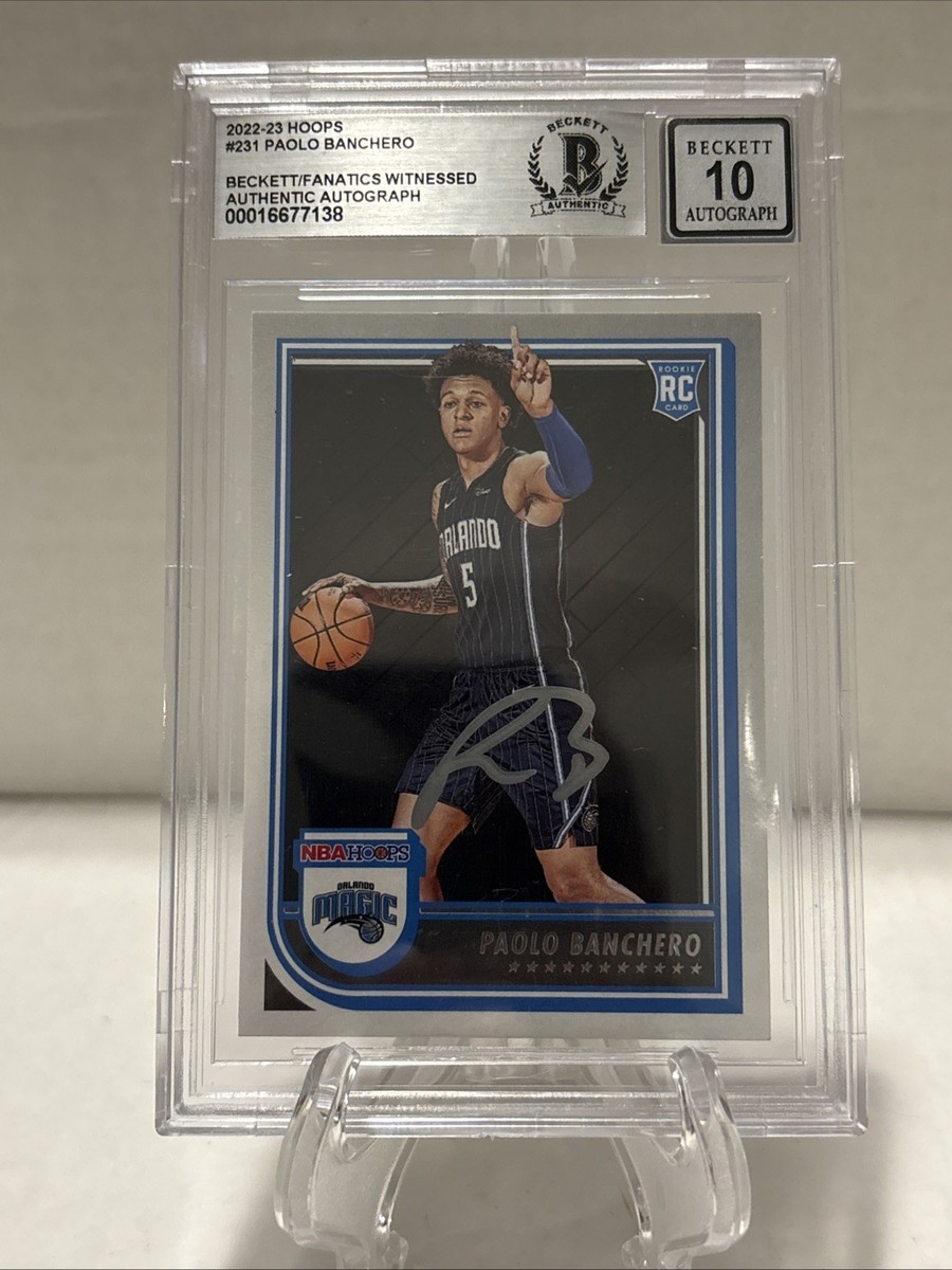 2022-23 NBA HOOPS Rookies Paolo Banchero #231 (RC) On Card Auto 