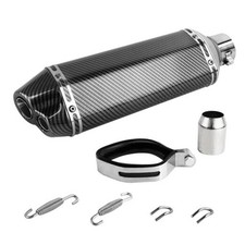 1.54-2" dual outlet Inlet Slip On Exhaust Muffler Pipe with 39-51mm Diameter
