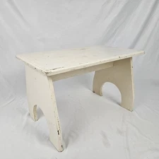 Vintage Farm Milking Stool Footstool Plant Stand Primitive Painted Wood