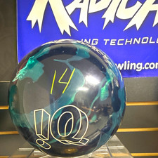 Storm IQ 14lb Ten-Pin Bowling Ball Reactive Resin Polished Drilled Blue/Green