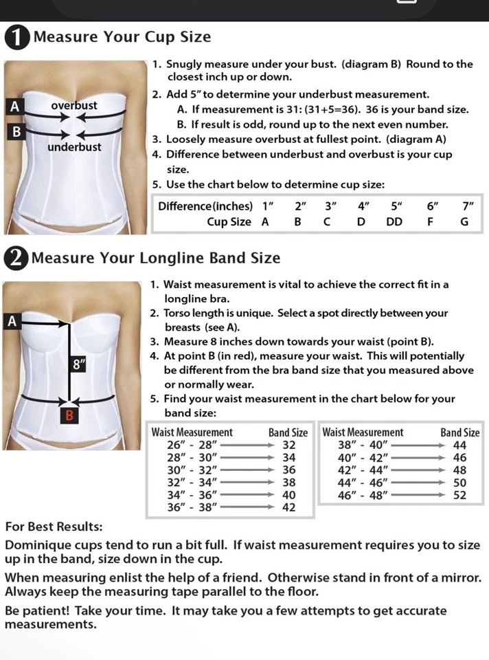 Dominique Apparel Juliet 缎面紧身胸衣 8959 44DD 胸罩无肩带内衣紧身胸衣 — 第 4/4 张图片