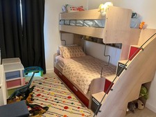 bunk bed for kids with matresses