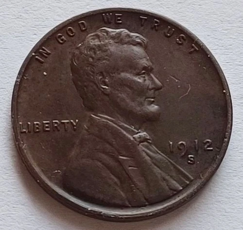 1912-S Lincoln Wheat Cent XF/AU, Semi Key Date Penny 1C Coin