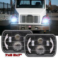 7x6 5x7" LED Headlight DRL Hi/Lo Beam Fit International Harvester 9400i 9200