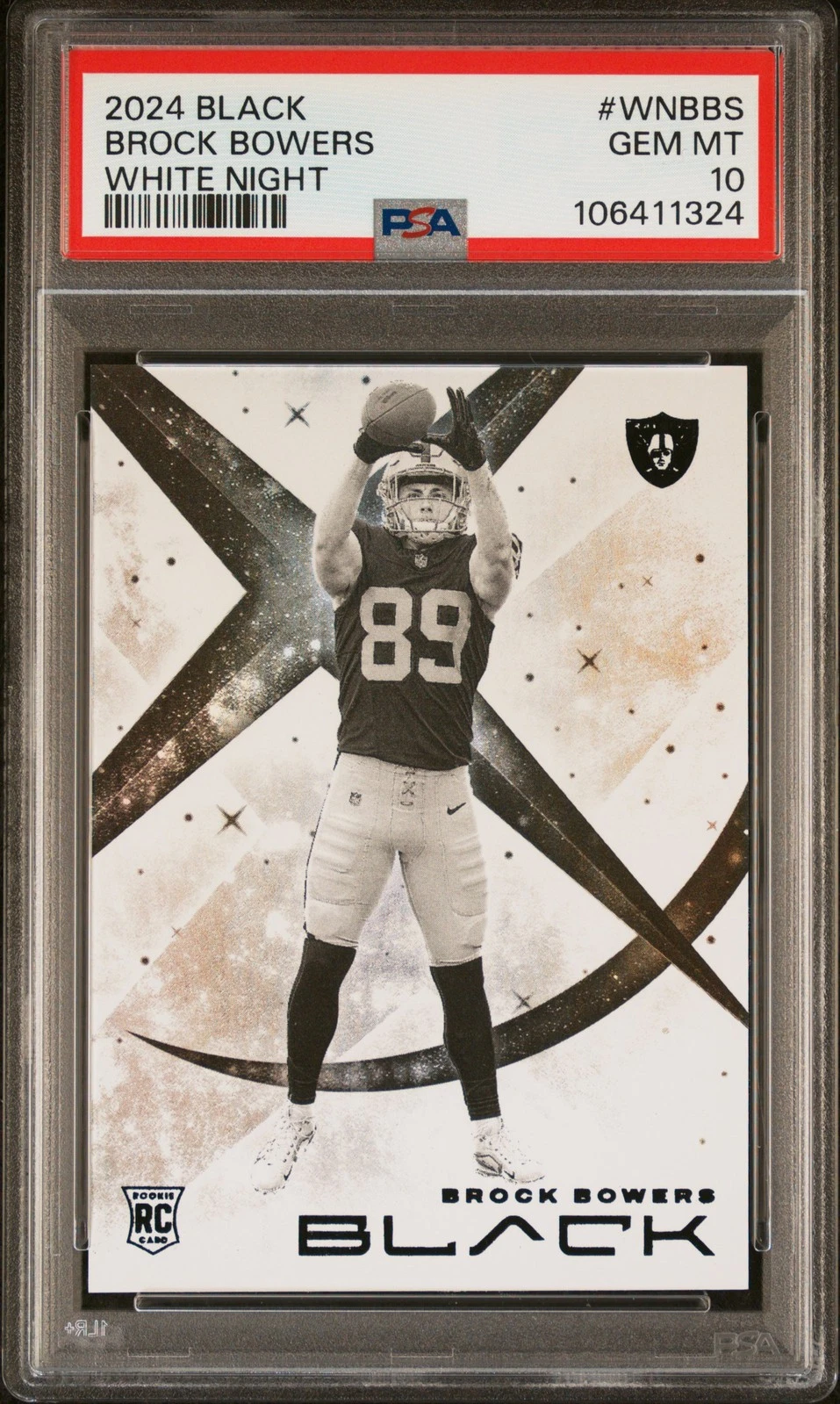 Brock Bowers Panini Black White Night #WNBBS Base