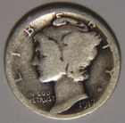 1917 D Mercury Dime 10C Cents Coin Silver