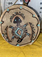 CJ PROPHET SMALL NATIVE AMERICAN  4 INCH TURTLE DRUM