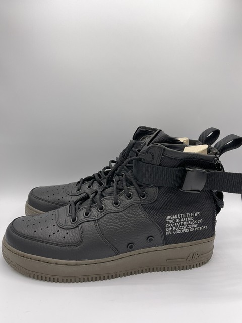 sf air force 1 mid black dark hazel