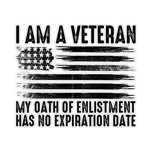 I Am A Veteran My Oath Pegatina Parachoques Vinilo Militar Soldado Calcomanía 5" - Imagen 2 de 3