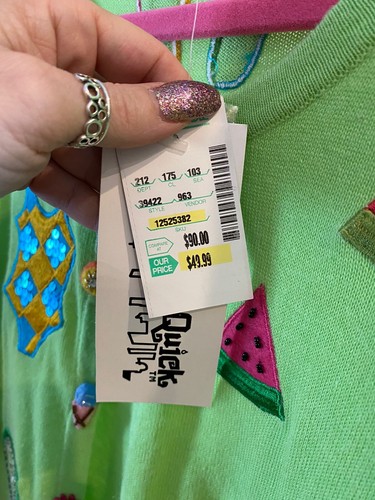 JACK B QUICK Summer Fun Print Knit Cardigan NWOT - Picture 8 of 11