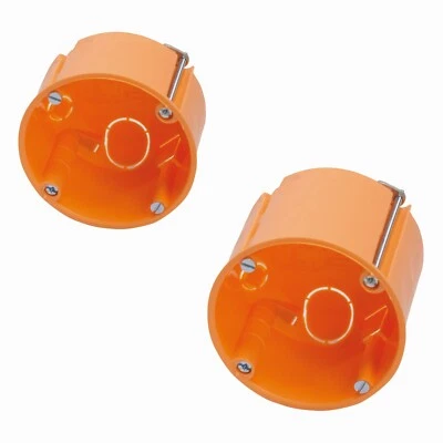 SP-ELECTRONIC Hohlwanddosen Hohlraumdosen Schalterdosen HWD orange 45mm flach oder 60mm tief