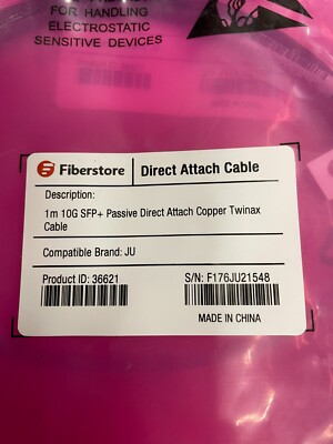 Lot of 14 Fiberstore 1m 10G SFP+ Passive Direct Copper Cable #36621