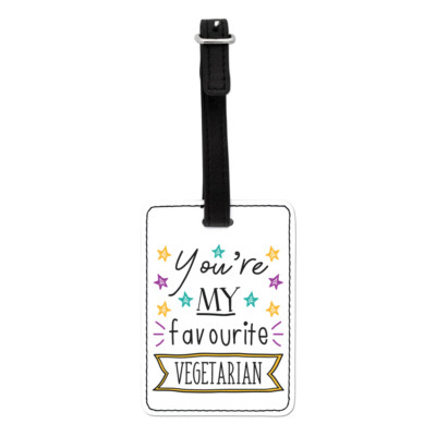Gift Base Luggage Tag aus Kunstleder   You're My Favourite Vegetarian Stars