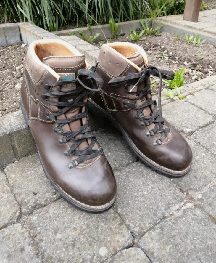Meindl Ortler Hiking Mountain Boots Mens Leather 11.5 #3049 Vintage