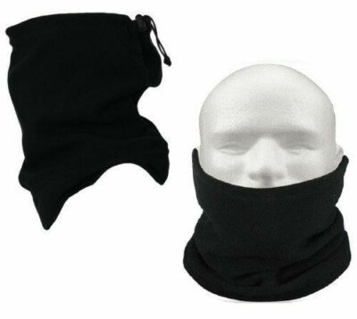 Nackenwärmer Winter Schlauchschal Thermo Fleece Motorrad Fahrrad Maske Unisex schwarz