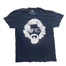 Tapiture Shirt Men's Size Medium Big Lebowski The Dude Graphic Pullover Blue