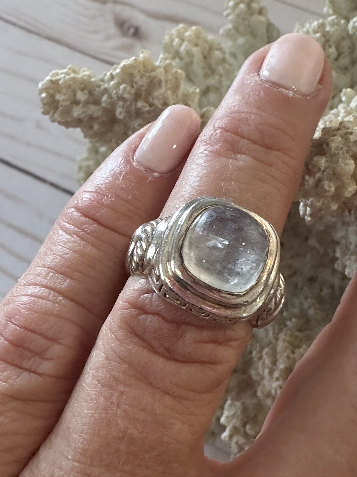 Gorgeous Unique Opalescent Sterling Silver Statem… - image 7
