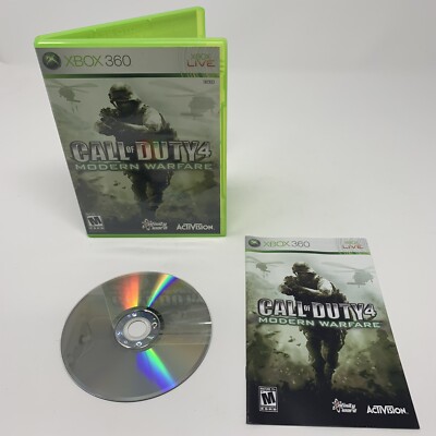 CALL OF DUTY 4 MODERN WARFARE XBOX 360 COMPLETE CIB GOOD Tested